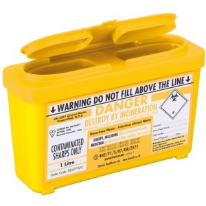SHARPSGUARD® ECO Yellow Lid 1 Ltr Web Sharps Bi