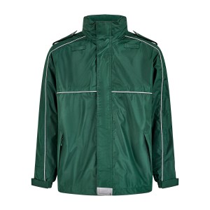 FLEECE LINED INSULATED JACKET IN DARK GREEN