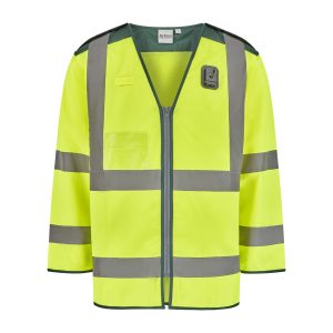 HI-VISIBILITY TABARD WITH PU WELDED INSERT POCKETS