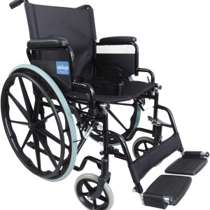AIDAPT Self Propelled Steel Transit Chair - Black