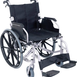 AIDAPT The Consort Deluxe Self Propelled Steel Wheel Chair - SILVER