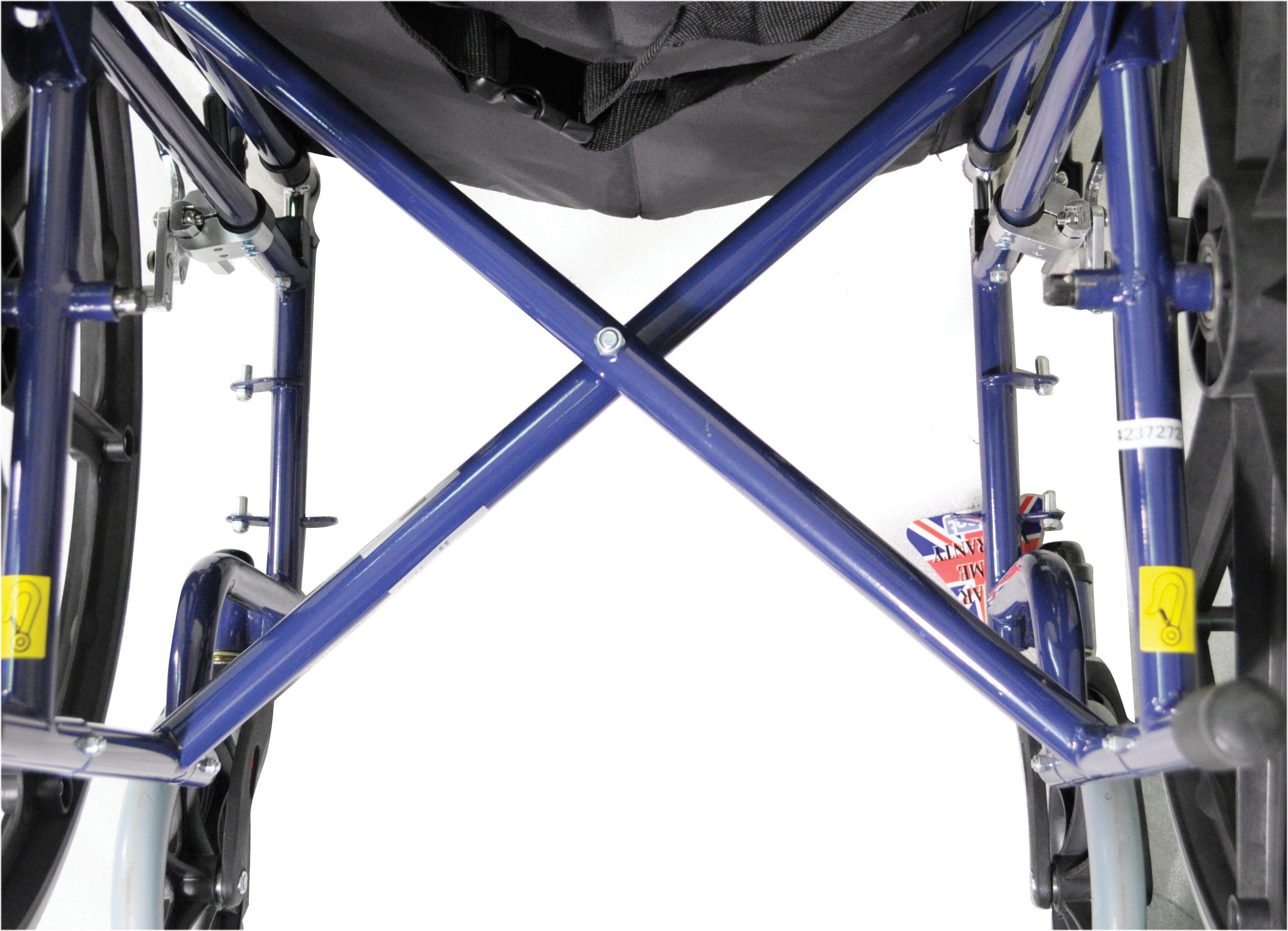 AIDAPT Deluxe Self Propelled Steel Wheelchair - BLUE - Image 4