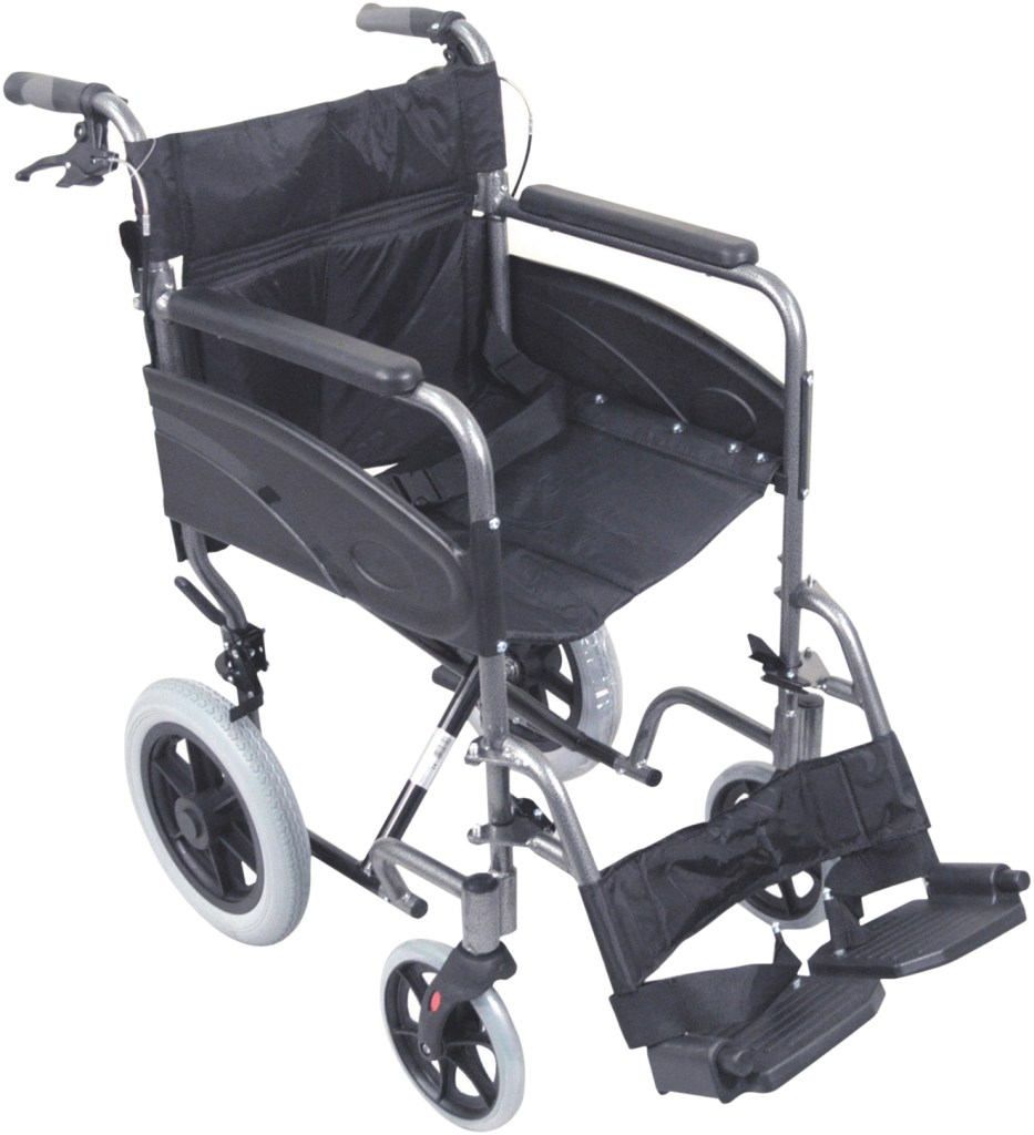 AIDAPT Compact Transport Aluminium Wheelchair (Hammered)