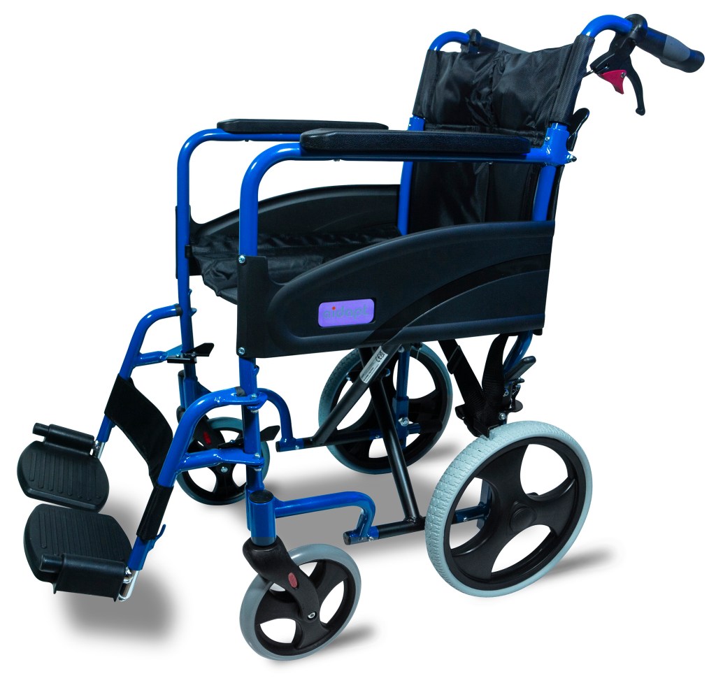 AIDAPT Compact Transport Aluminium Wheelchair (BLUE)