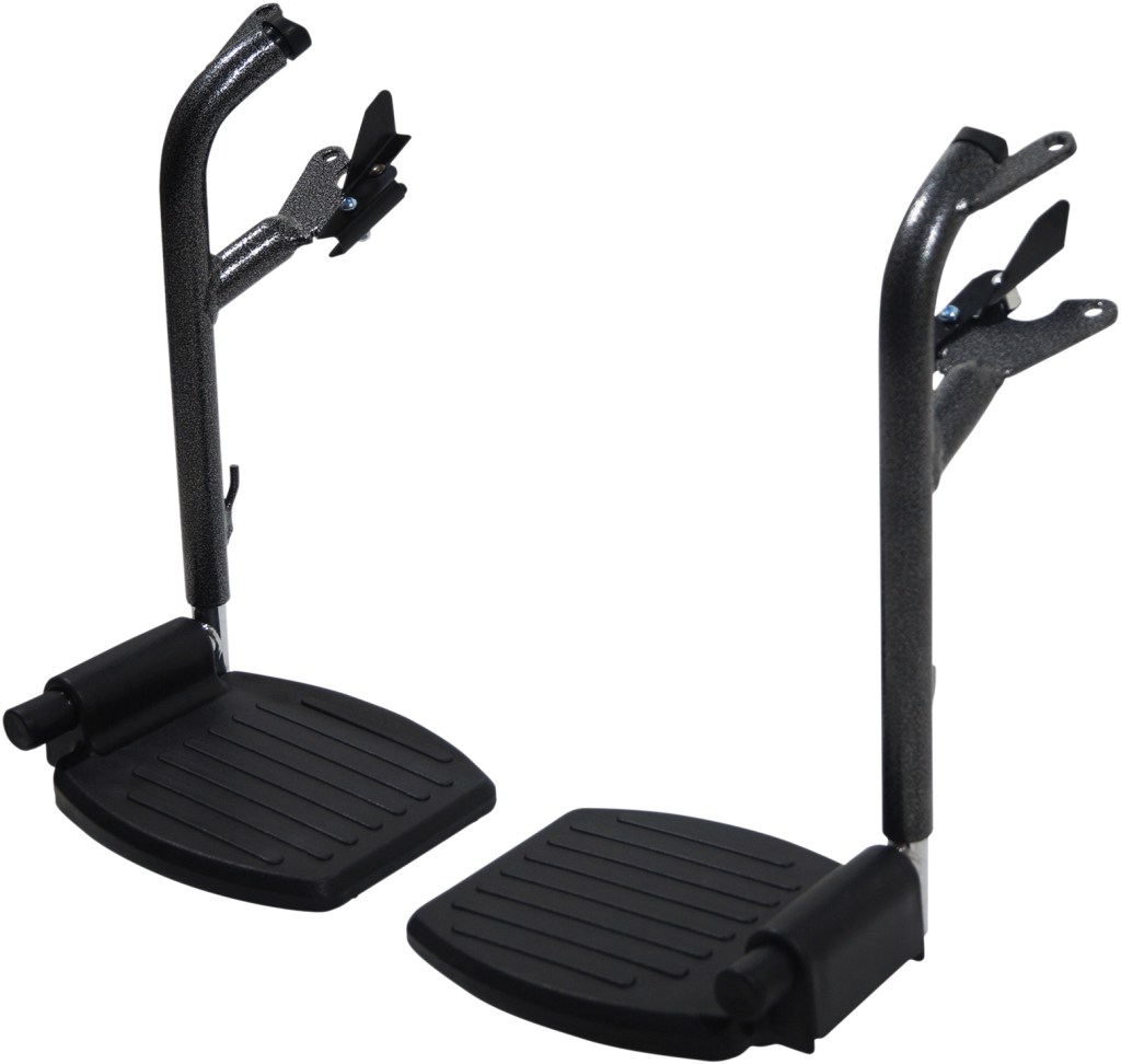 Replacement Footrests for the VA170 Aidapt Wheelchair in Hammered