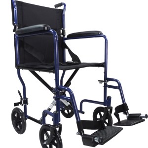 AIDAPT Steel Compact Transit Wheelchair (Blue)