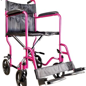 AIDAPT Steel Compact Transit Wheelchair (Pink)