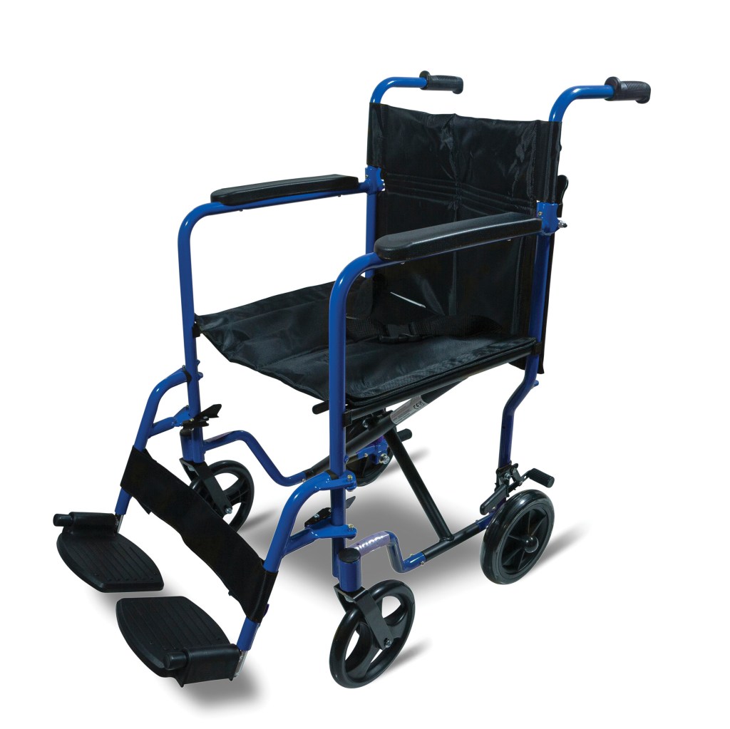 Aidapt Aluminium Compact Transit Wheelchair (Blue)
