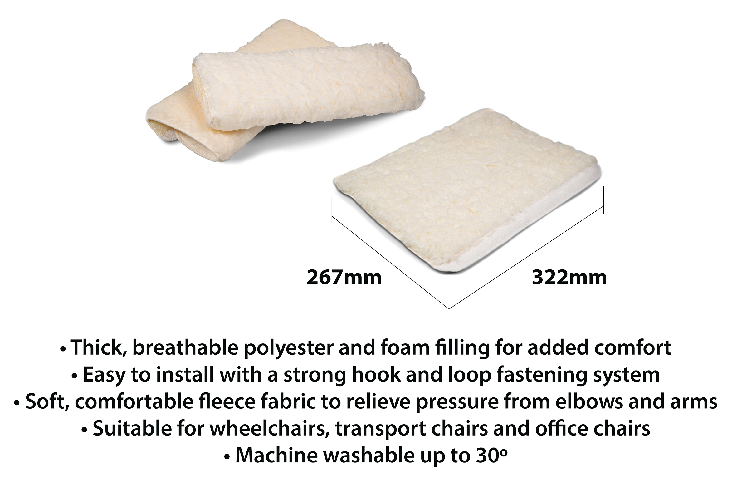 Wheelchair Armrest Support Pads (Pair) - Image 3