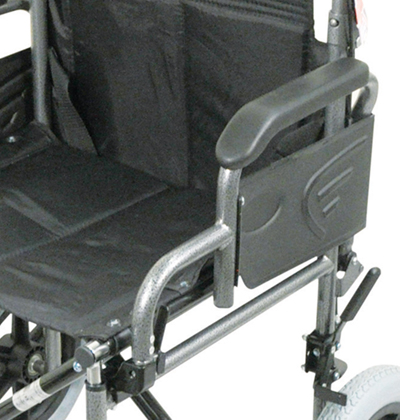 AIDAPT Deluxe Attendant Propelled Steel Wheelchair (BLACK) - Image 7