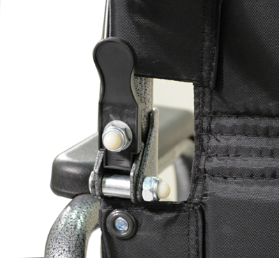 AIDAPT Deluxe Attendant Propelled Steel Wheelchair (BLACK) - Image 5