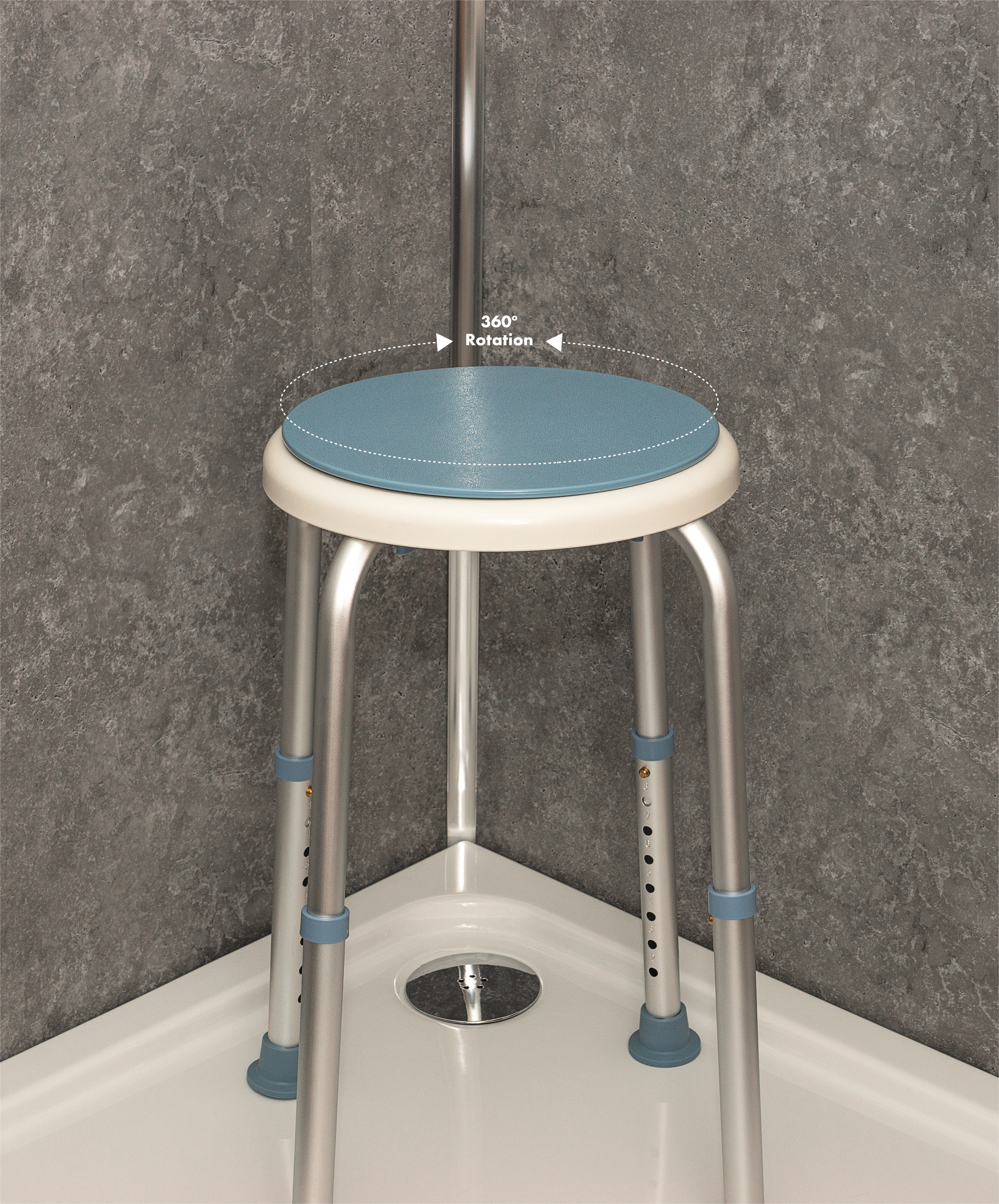 Bath Stool with Rotating Seat - Image 5