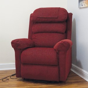 Ecclesfield Series Wall Hugging Rise & Recliner in Chenille Material (RED)