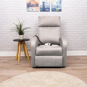 Daresbury Rise and Recline Chair Single Motor in PEBBLE GREY