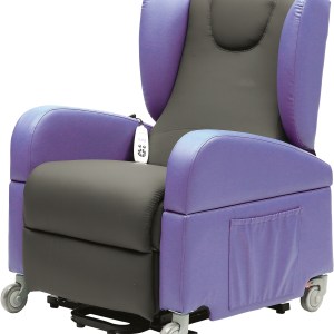 Brookfield Dual Motor Rise & Recliner Chair in PURPLE & BLACK