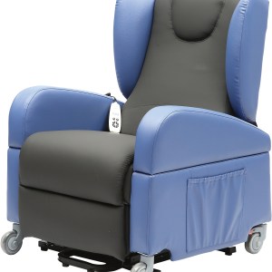 Narrow Width Brookfield Rise and Recline Chair BLUE & BLACK