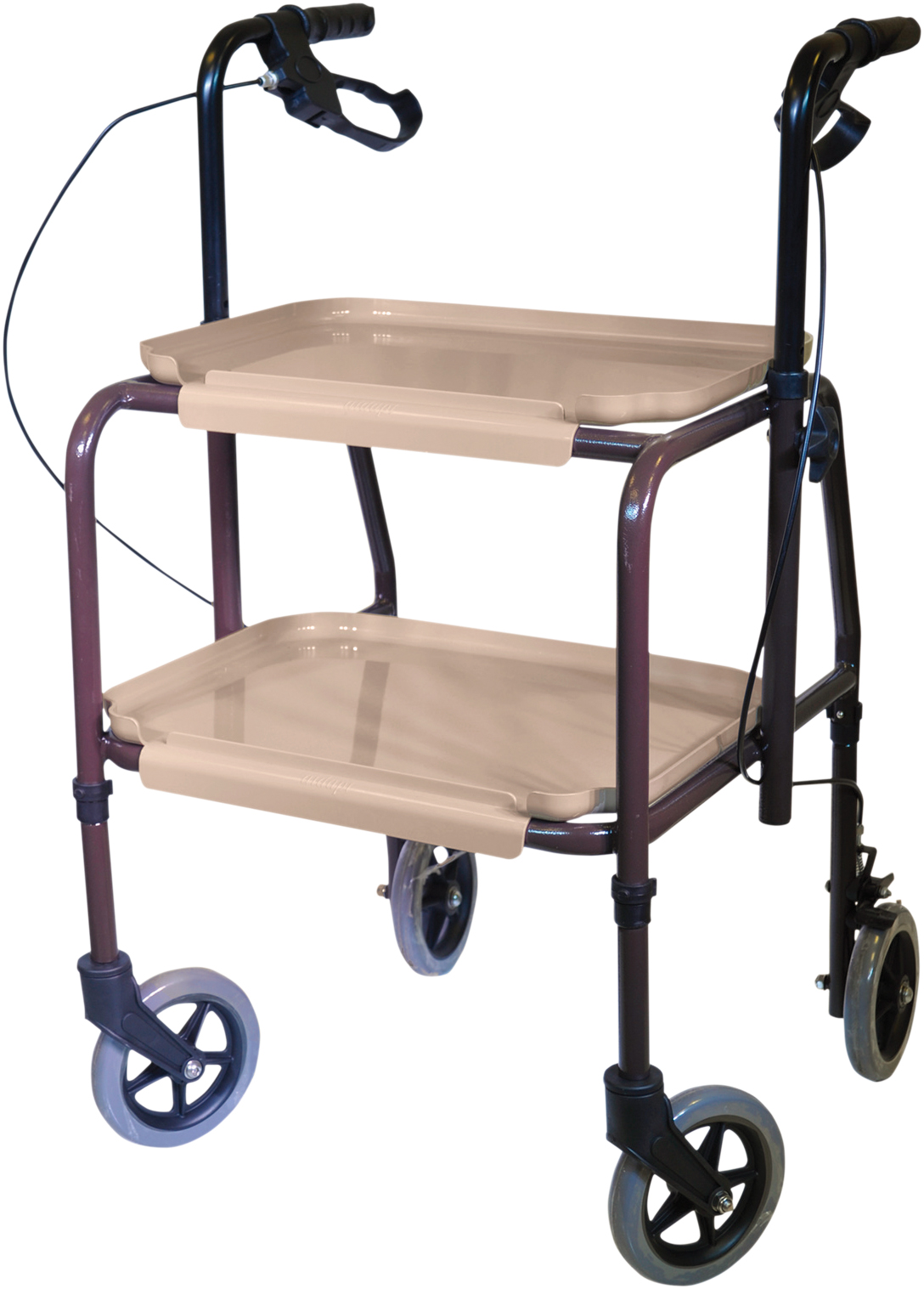 Height Adjustable Kitchen Strolley Trolley with Brakes
