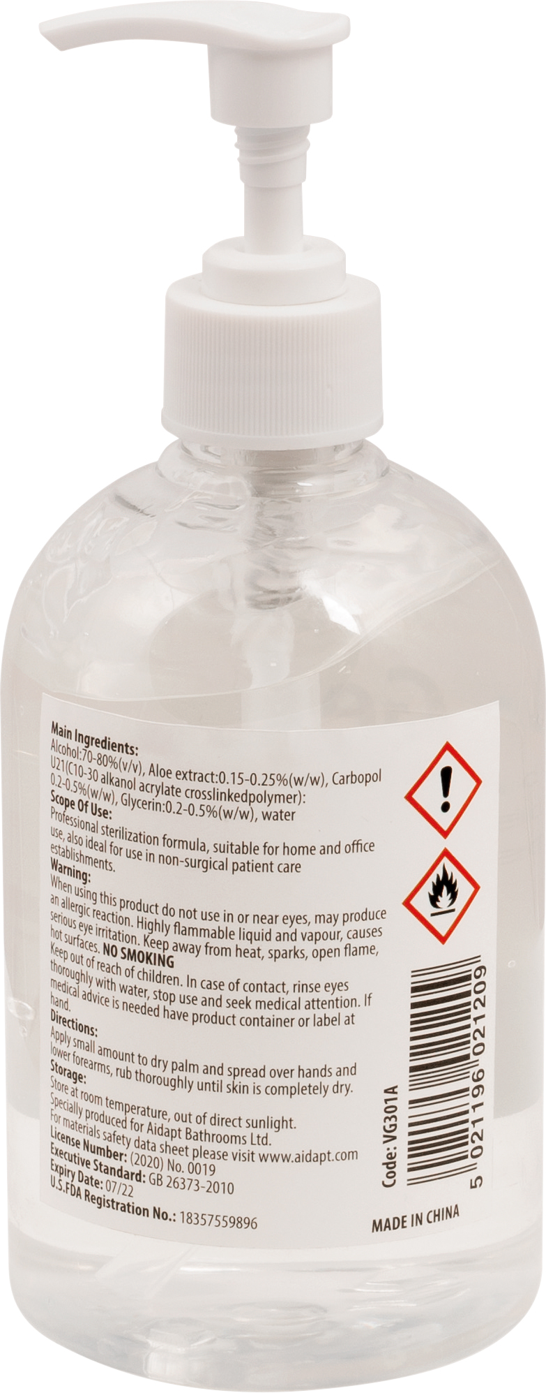 Instant Hand Sanitiser Gel (485ml) - Image 3