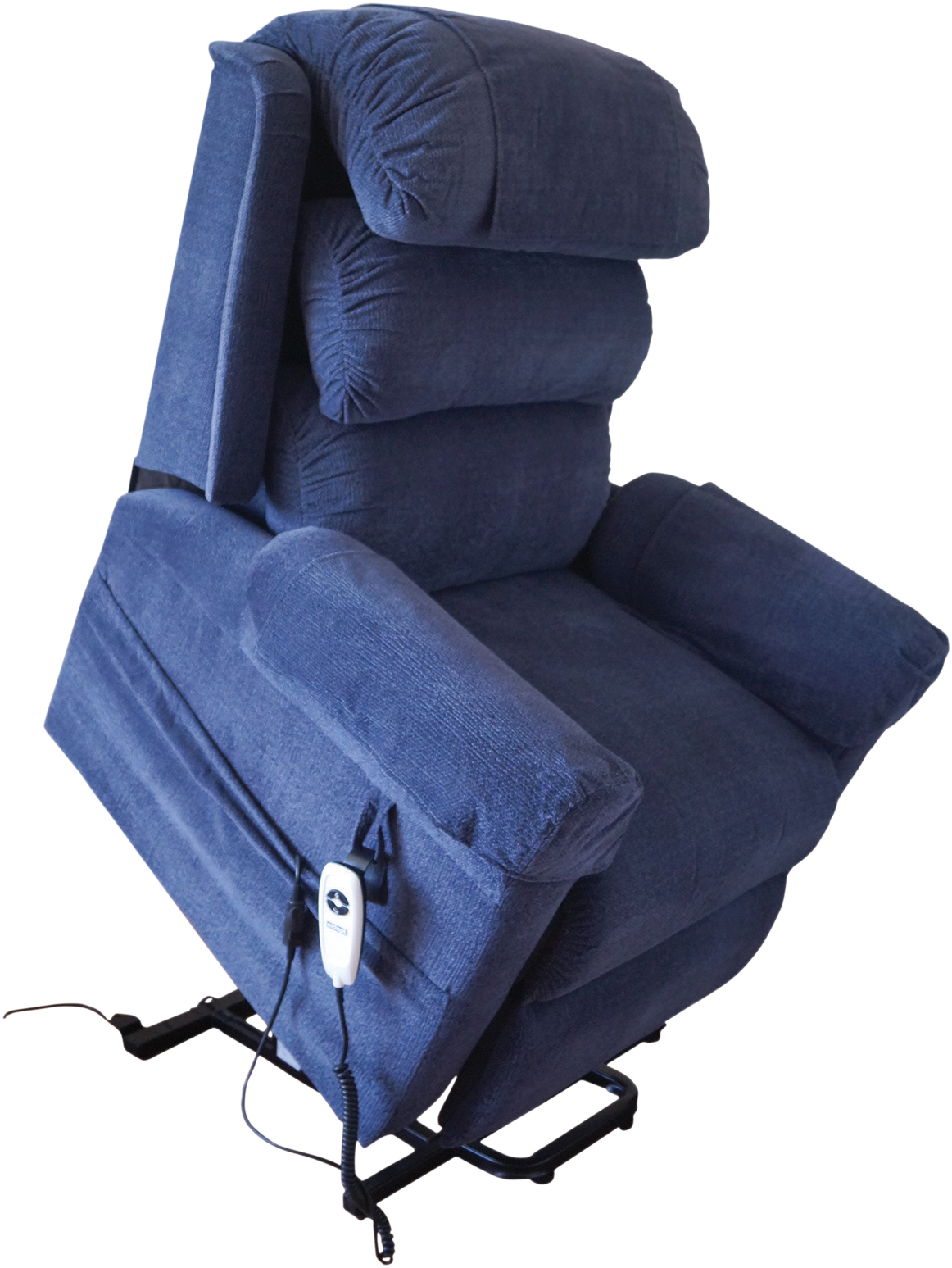 Ecclesfield Series Wall Hugging Rise & Recliner in Chenille Material (BLUE) - Image 4