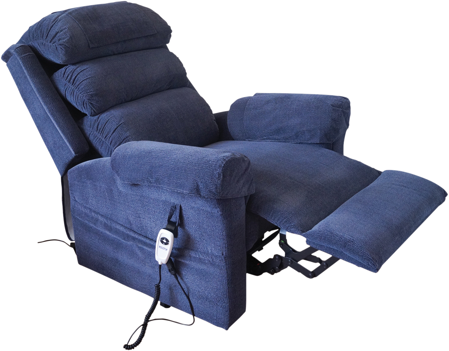 Ecclesfield Series Wall Hugging Rise & Recliner in Chenille Material (BLUE) - Image 6