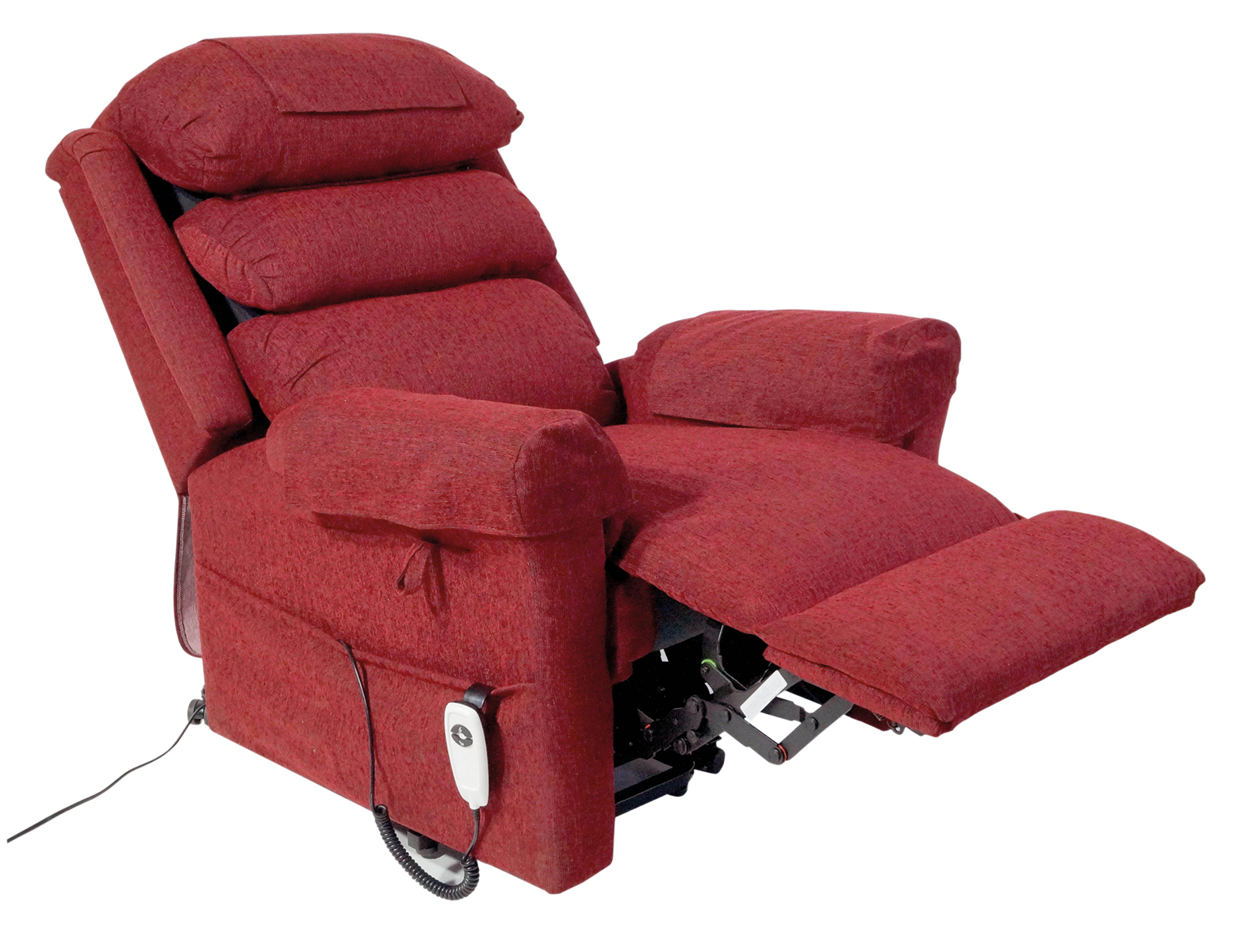 Ecclesfield Series Wall Hugging Rise & Recliner in Chenille Material (RED) - Image 7