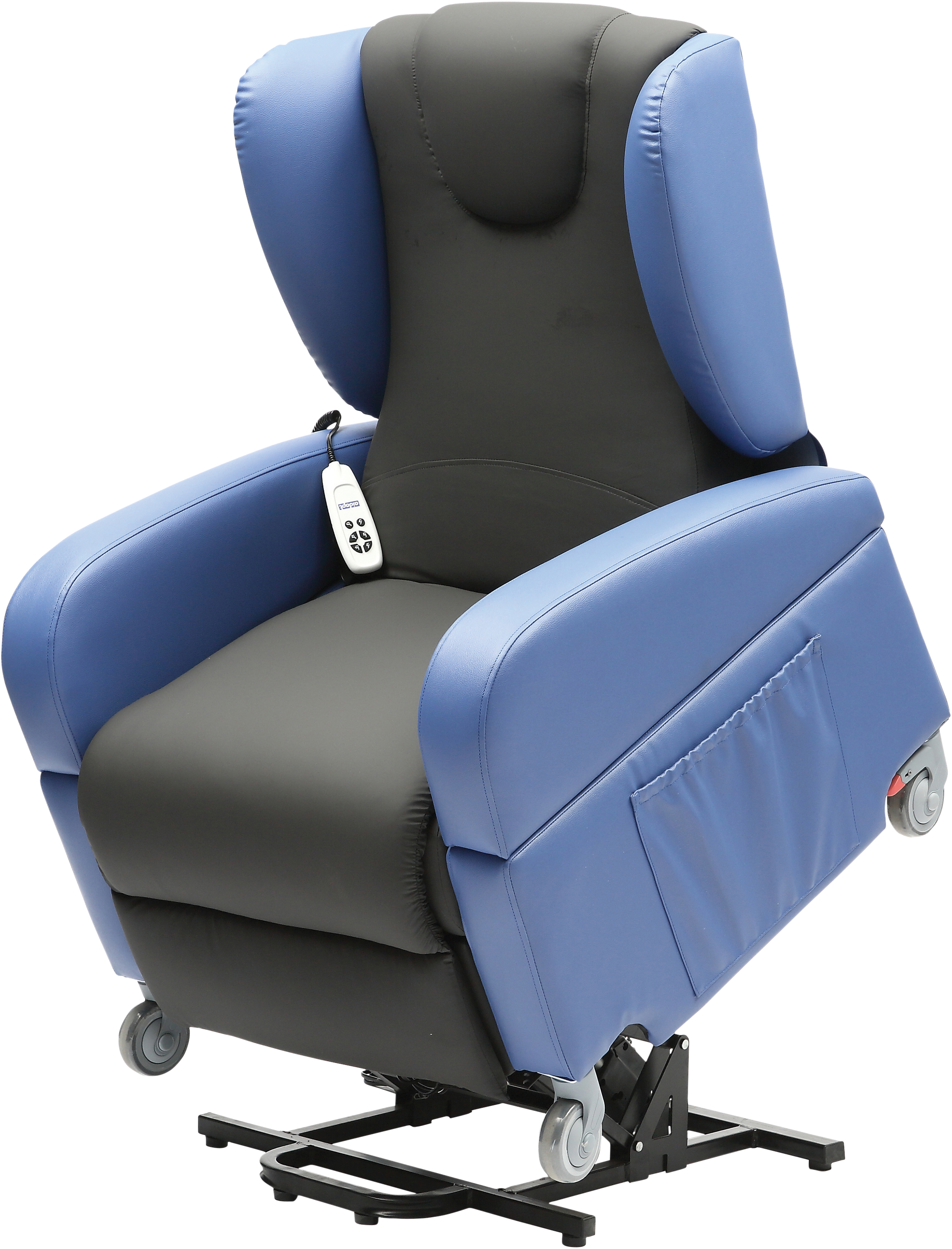 Brookfield Dual Motor Rise & Recliner Chair in BLUE & BLACK - Image 7