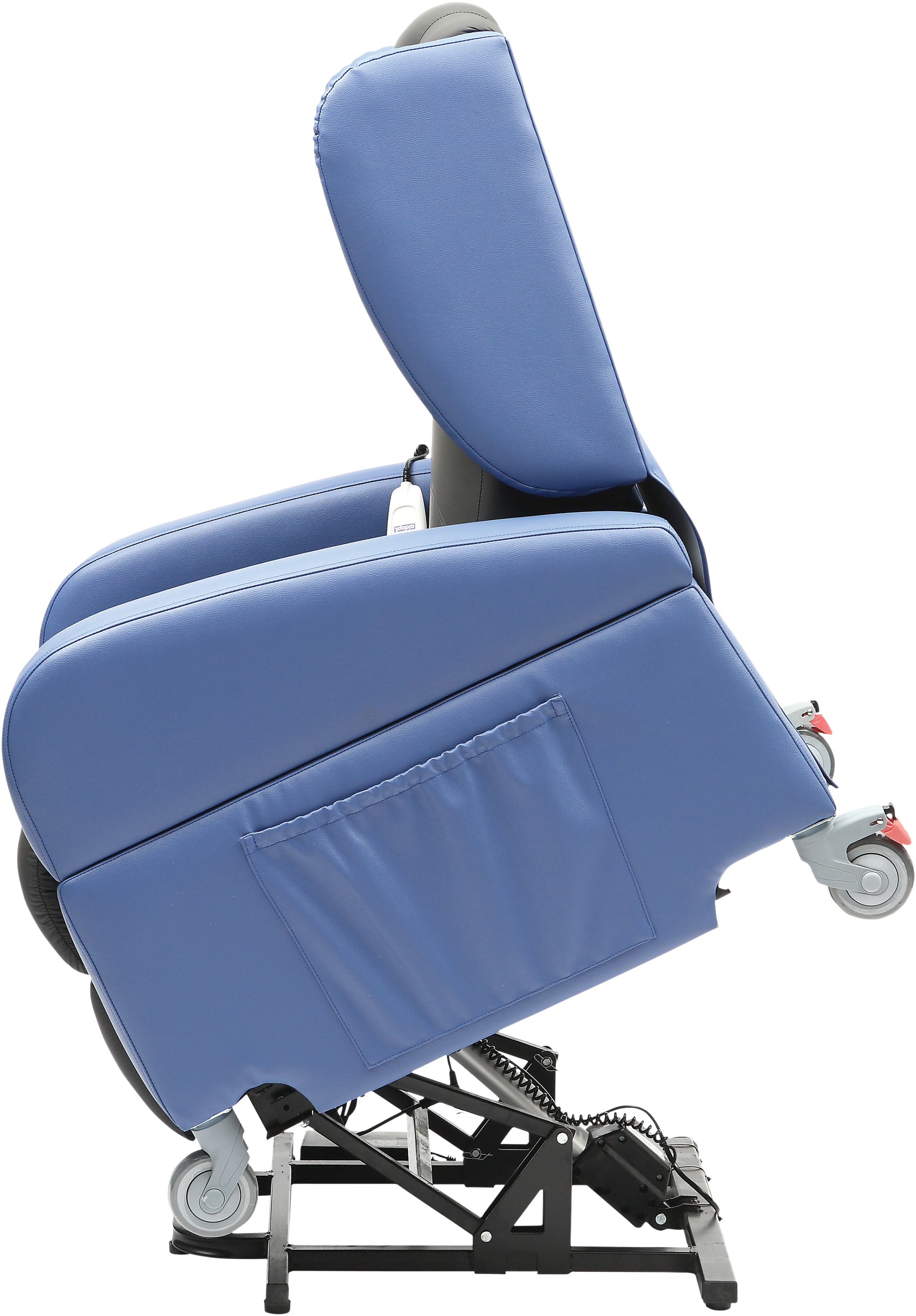 Brookfield Dual Motor Rise & Recliner Chair in BLUE & BLACK - Image 2
