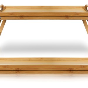 Wooden Lap Tray Table with Folding Legs