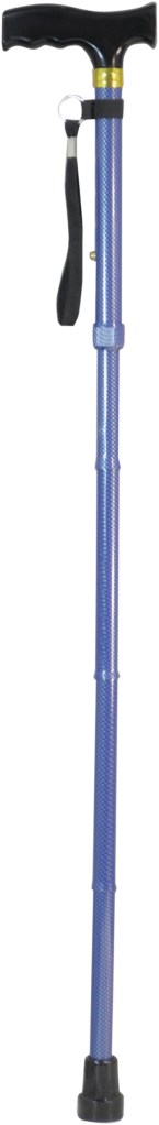 Folding Extendable plastic handled patterned walking stick