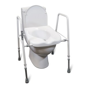 Solo President Width Adjustable Toilet Seat and Frame - Flat Packed