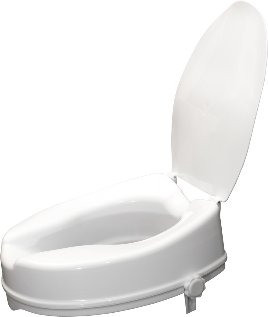 The Viscount Raised Toilet Seat with Lid