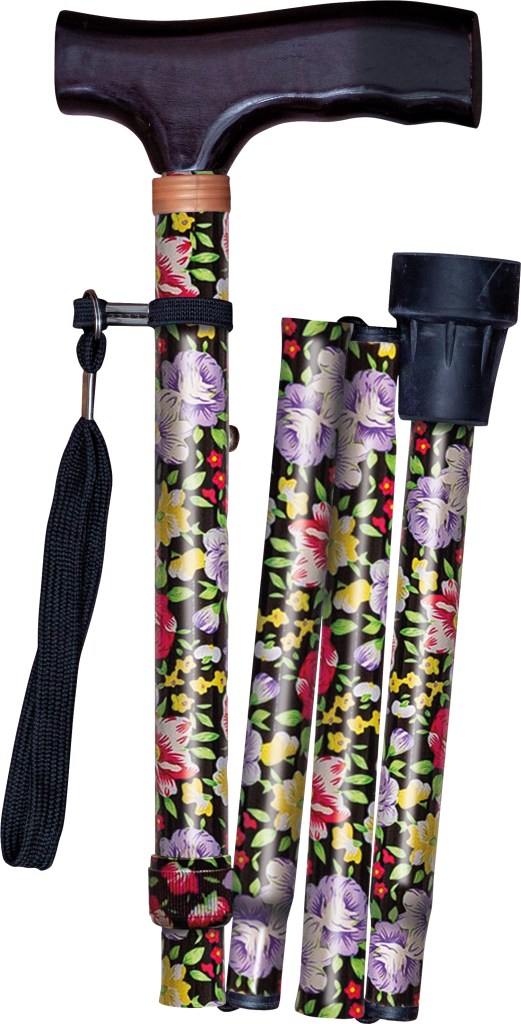 Folding Walking Cane - Patterned