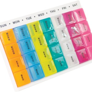 Colourful Week Day Multi Pill Dispenser