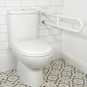 Hinged Drop Down Safety Rail Wall Mounted