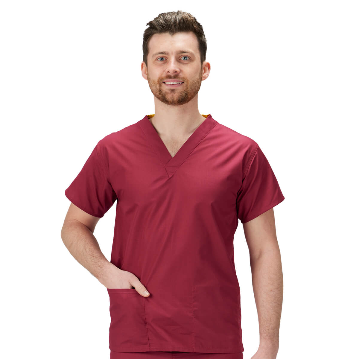 Scrubs Tunic Top Raspberry - Image 3