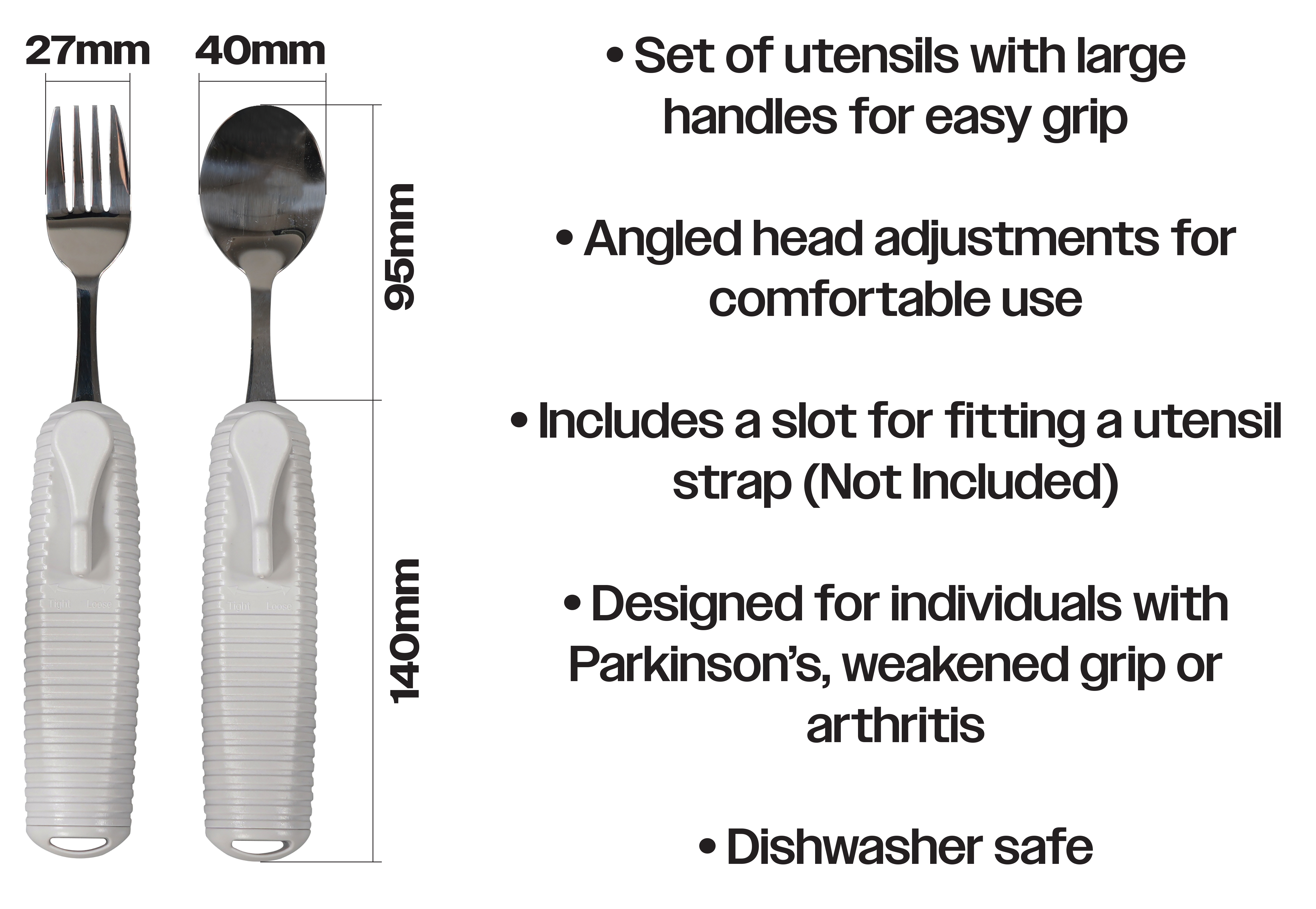 Large Handled Fork and Spoon Set - Image 2