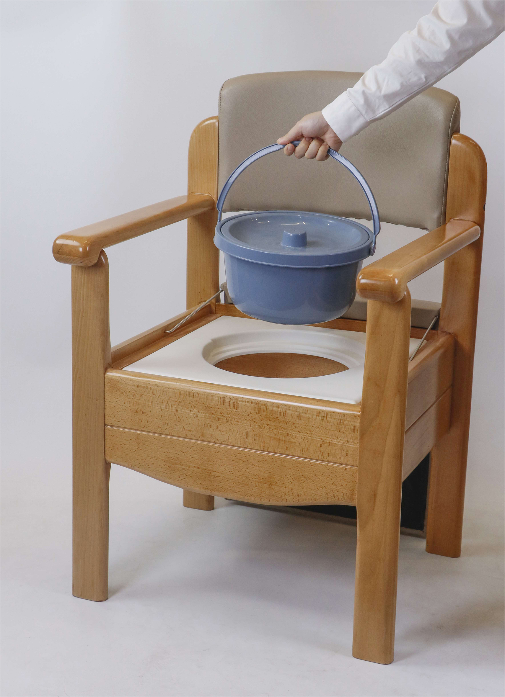 Luxury Wooden Commode in Grey / Latte - Image 10