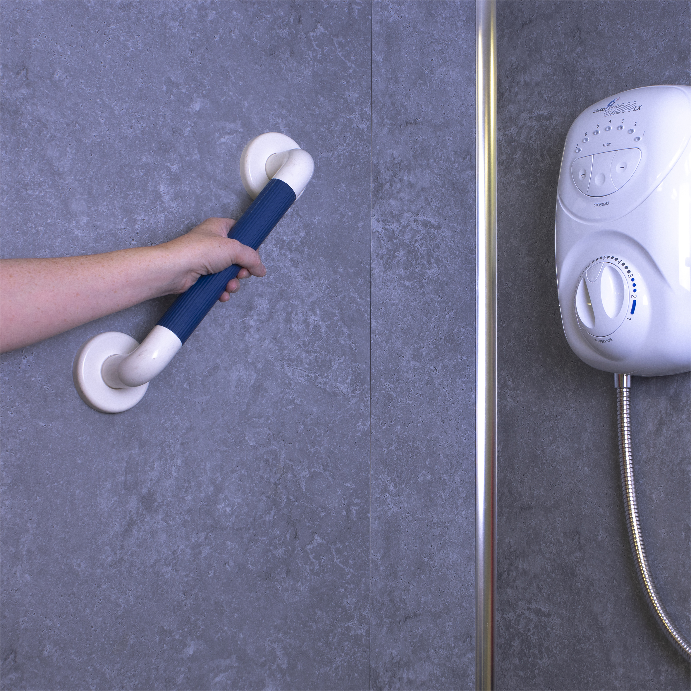 President Grab Bar with Blue Grip - Image 7