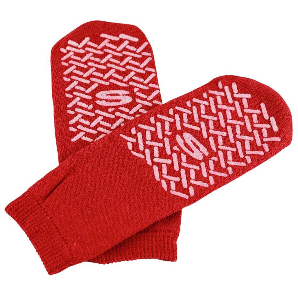 Double Tread Slipper Socks Small (Packs of 5 Pairs)