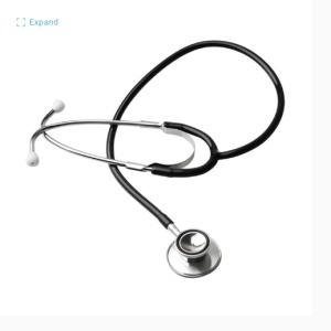 Ruby Single Head Stethoscope – Black – Aluminium Chestpiece with 47mm Diaphragm – Lightweight PVC Tubing