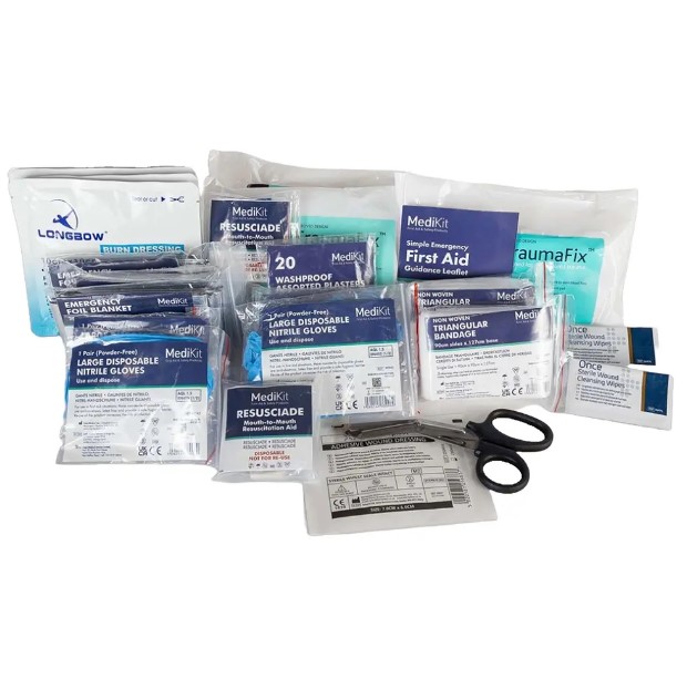 Motoring First Aid Kit – Nylon Pouch Medium Content BSI 8599-2 - Image 2