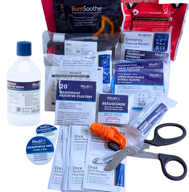 Forestry Vehicle First Aid Kit – c/w Advanced Wound Care Content – Red or Green Zip Pouch - Image 11