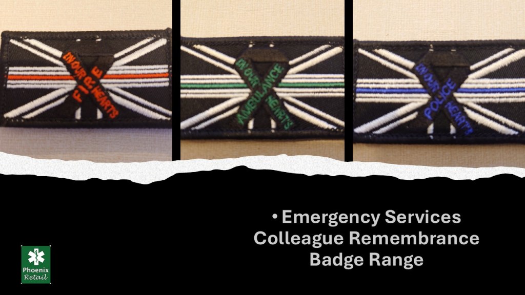 Emergency Services Colleague Remembrance Badge – Velcro Back & Strip